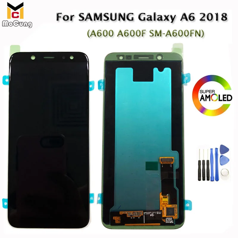 5," Super AMOLED A600 lcd Pantalla для samsung A6 A600F A600G SM-A600FN TFT lcd дисплей кодирующий преобразователь сенсорного экрана в сборе