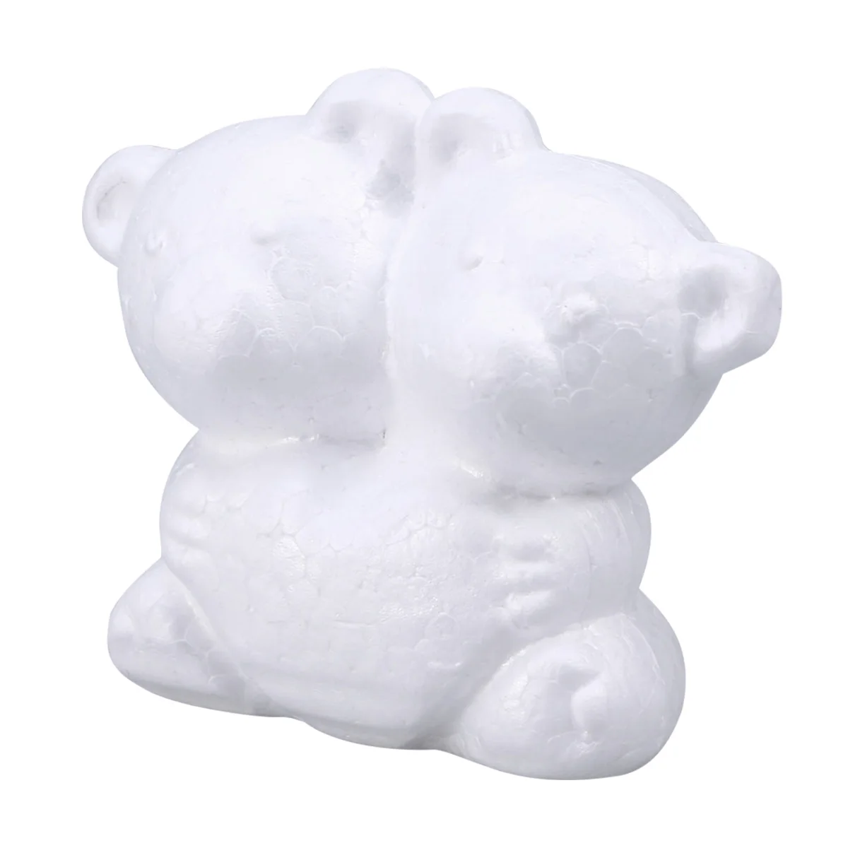 Foam Two Bear DIY пенополистирол пенопласт белая пена медведь форма искусственный цветок голова Роза Тедди вечерние украшения свадьбы - Цвет: Foam Two Bear