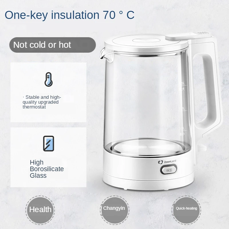 

Transparent Glass Kettle Temperature Automatic Power Off Kettle Stainless Steel High Quality Bouilloire Kitchen Utensils EB50SH