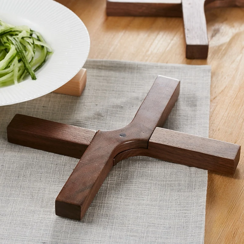 Креативный деревянный коврик для теплоизоляции складной держатель горшка