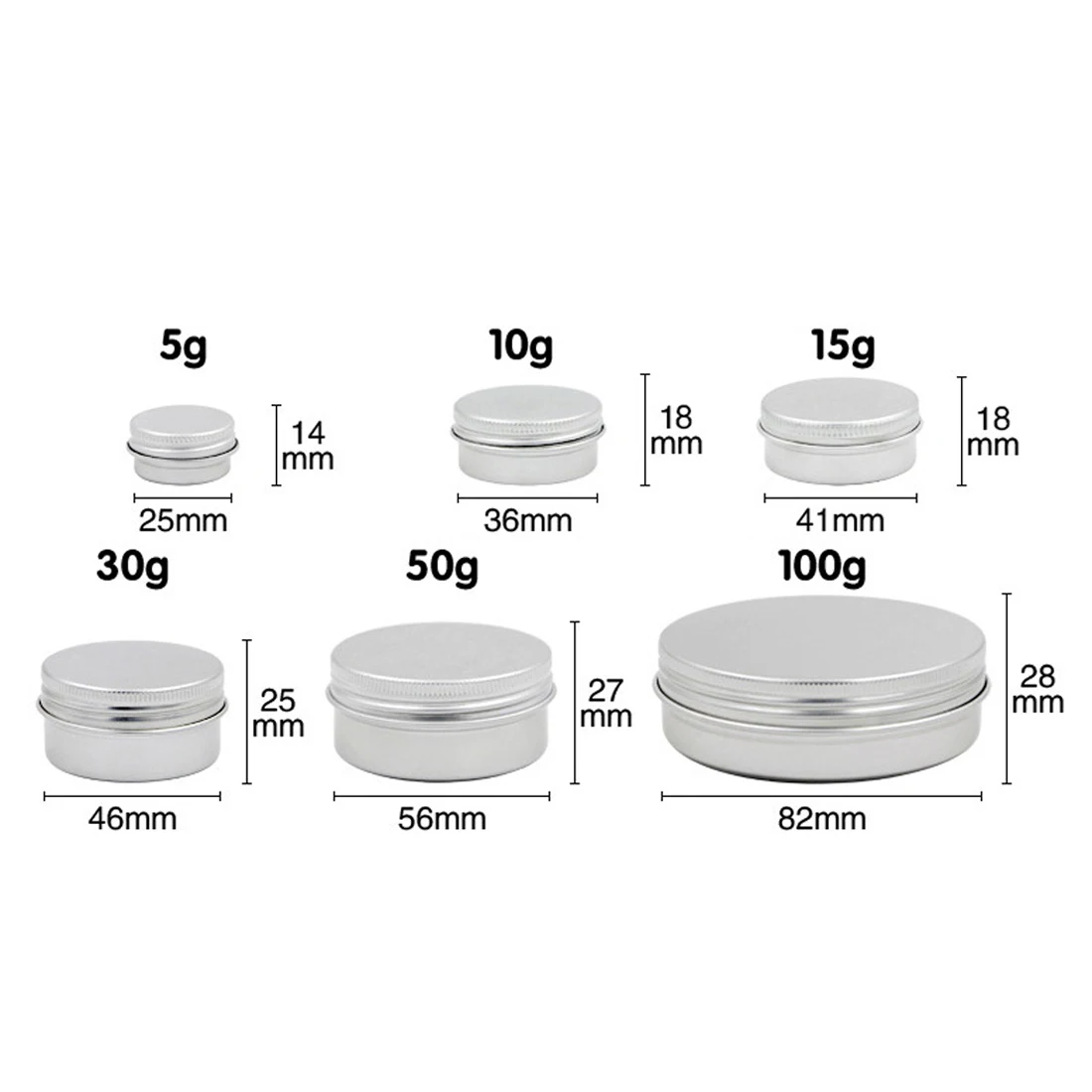Aluminium Bottles Sample Canisters Cap Makeup Oil Wax Box Reusable Packaging Can Tin Container Cosmetic Pot Jar Upper Screw | Красота и