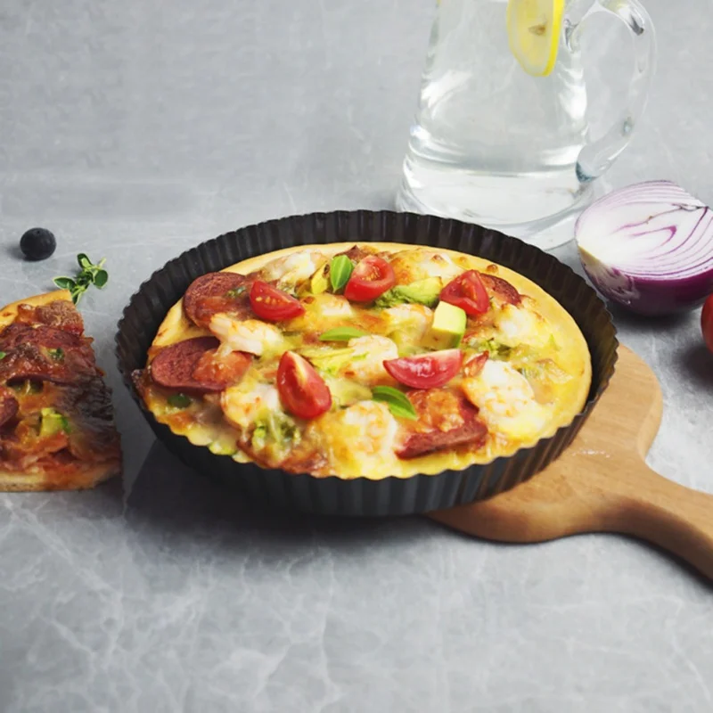 Антипригарная форма для пирога пиццы тарелка Quiche Flan Тарт пирожное формы круглые