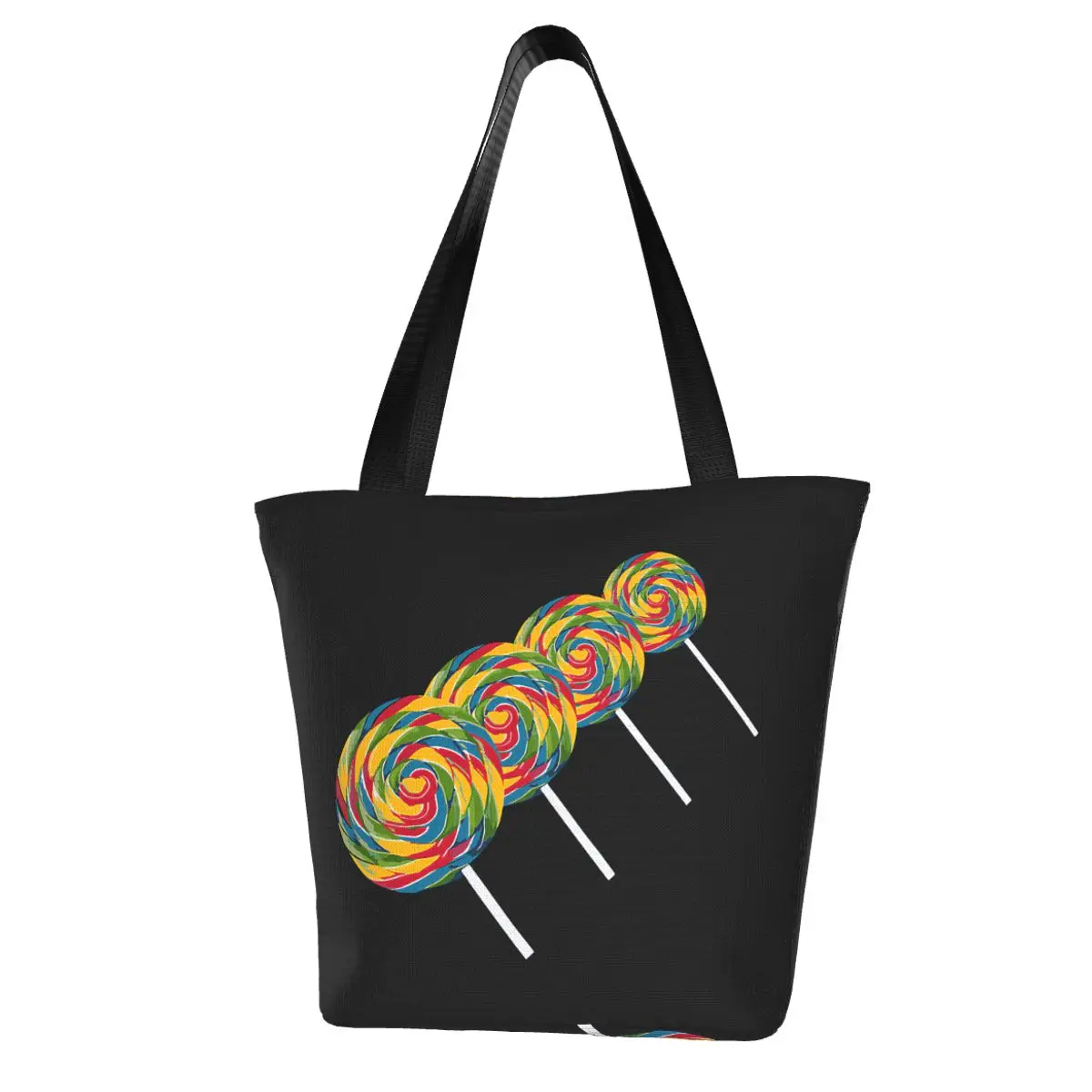 Lollipop Stick Gift Swirl Sweet Candy Shopping Bag Aesthetic Cloth Outdoor Handbag Female Fashion Bags