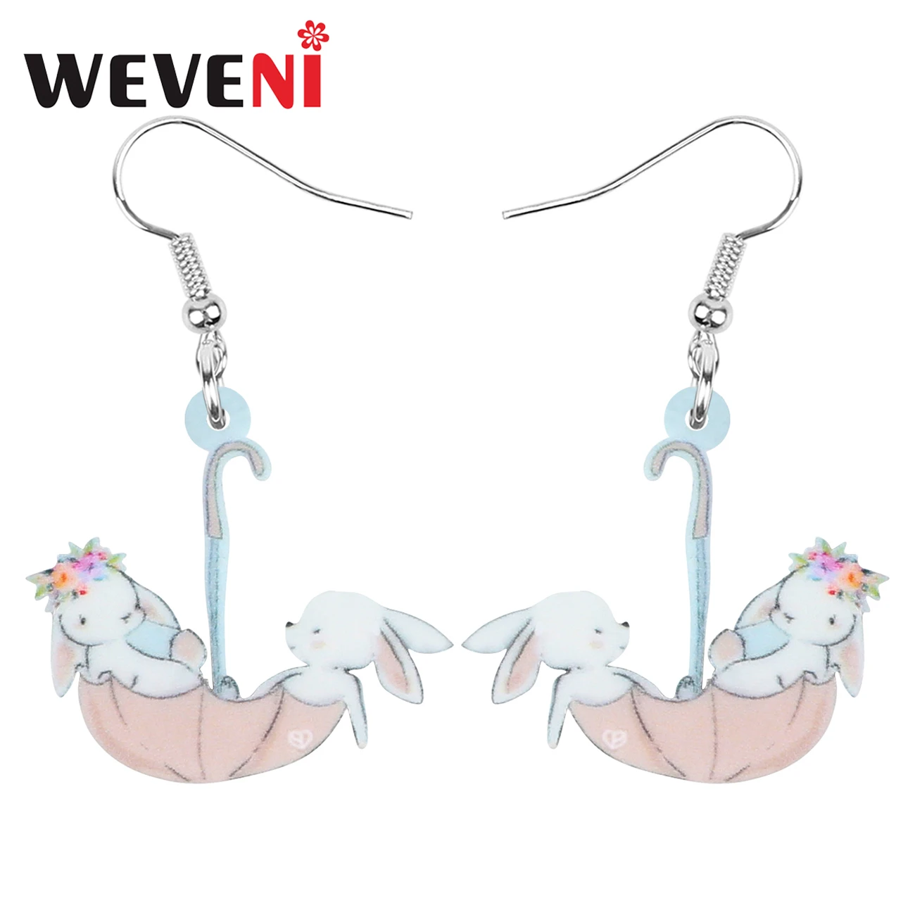 ARWA зонтик из акрила Пасхальный заяц кролик животное серьги Большая подвеска в