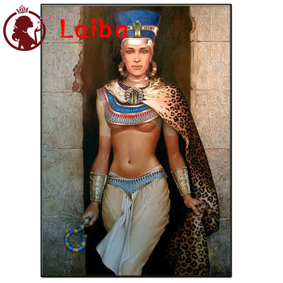 

3d round square diamond embroidery Egyptian woman Diy full diamond painting stitch cross mosaic picture rhinestones home art