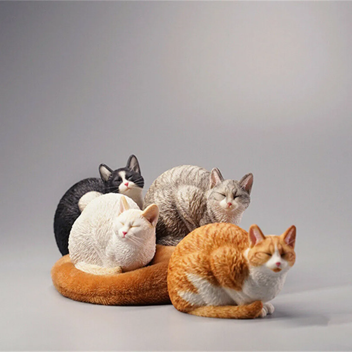 JXK-figura de gato perezoso 1/6, modelo de gato letargico 2,0, bonito Animal de Mascota, coleccionista, adornos de decoraci&oacute;n de Navidad, regalo para adultos y ni&ntilde;os-0