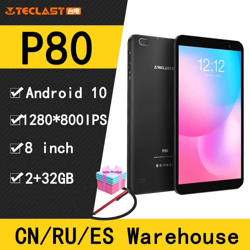 Teclast P80 Планшеты 4 ядра 8 дюймов IPS 1280 × 800 2 Гб Оперативная память 32GB Встроенная GE8300