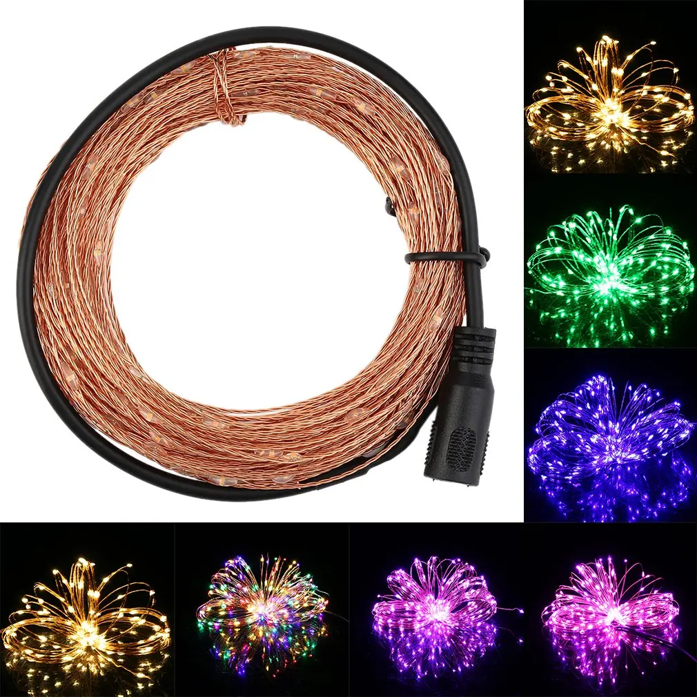 20 м 200 светодиодный Светодиодный светильник из медной проволоки гирлянда 12 В