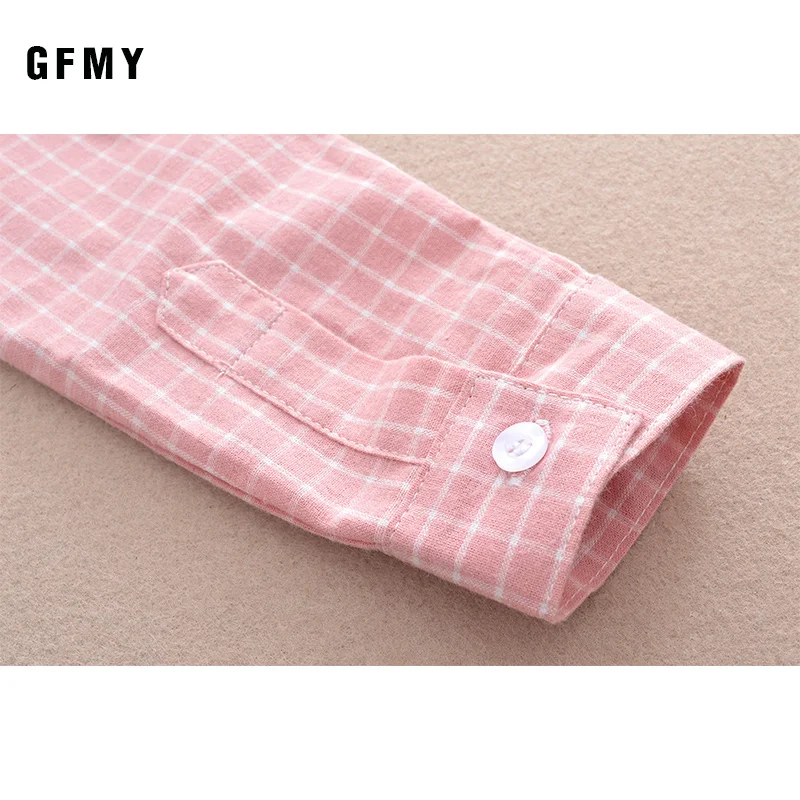 GFMY New Spring Children Shirts Fashion Plaid Turn-down Collar Flannel Fabric Boys Shirts For 3-10 Years Old Kids Wear Clothes images - 6