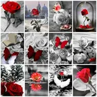 EverShine Алмазная живопись розы вышивка крестом алмазная мозаика Бабочка страз искусство Красно-черная серия кустарный вышивка