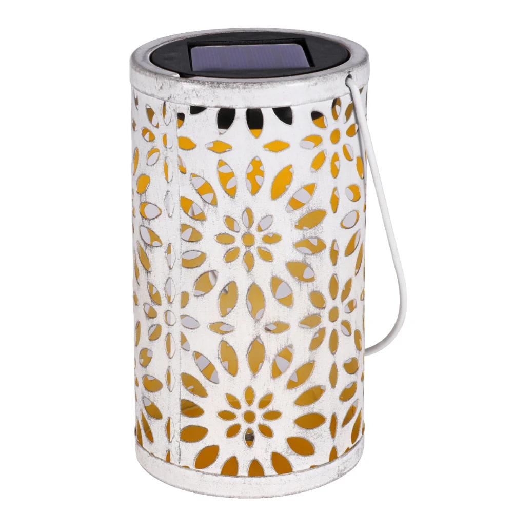 

LEDMOMO Retro LED Solar Lights Cylindrical Chrysanthemum Pin Hanging Solar Light Bulb for Patio Courtyard Garden