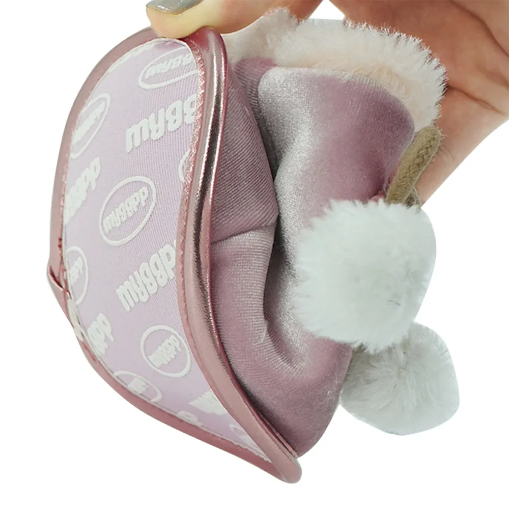 Новые зимние толстые ботинки для маленьких девочек теплые сапоги высокого