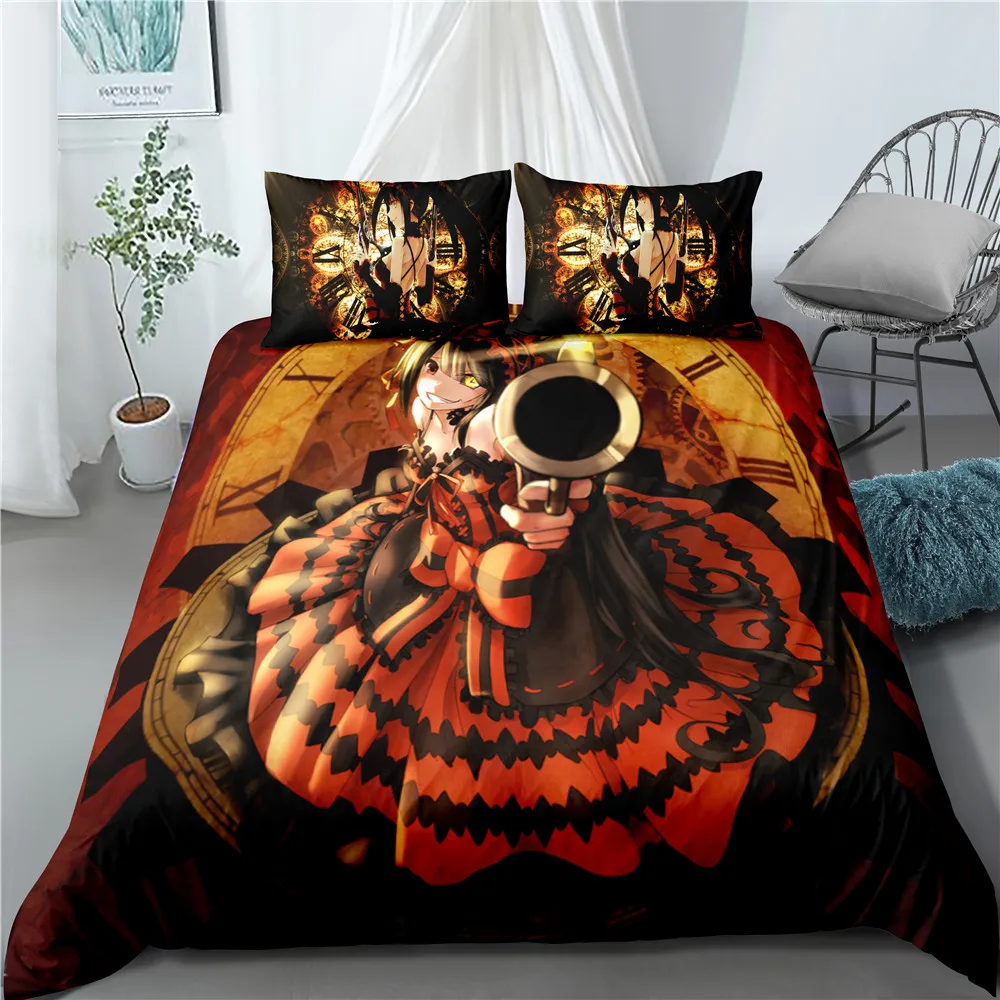 Дата борьба Постельное белье из микрофибры пододеяльник подушка чехол с