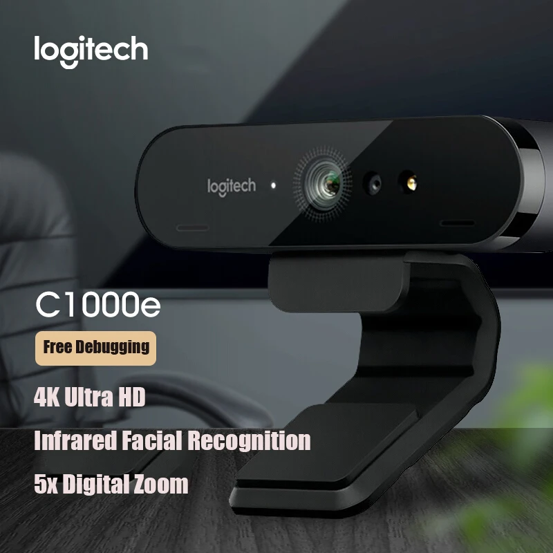 

logitech BRIO 4K C1000E HD Webcam for Video Conferencing Recording and Streaming for Windows