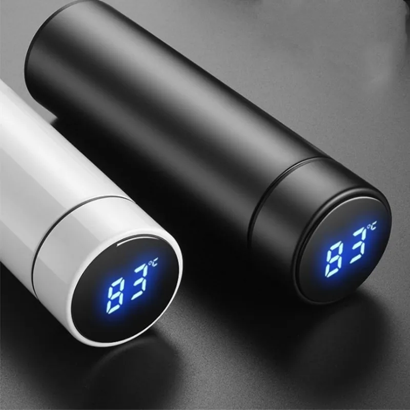 

Kpafig Black Intelligent Thermos Bottle Temperature Display Water Bottle Vacuum Flasks Stainless Steel Thermoses Tea Coffee Cup