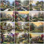 Мозаичная живопись, пейзаж, цветы, город, украшение, вышивка крестиком, алмазная живопись ручной работы, искусство и ремесла, Декор для дома и комнаты