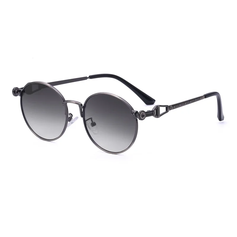 

OIMG Vintage Men Small Frame Round Sunglasses Personality Metal Frame Punk Style Sunglasses Trend Men's New Design Sunglasses