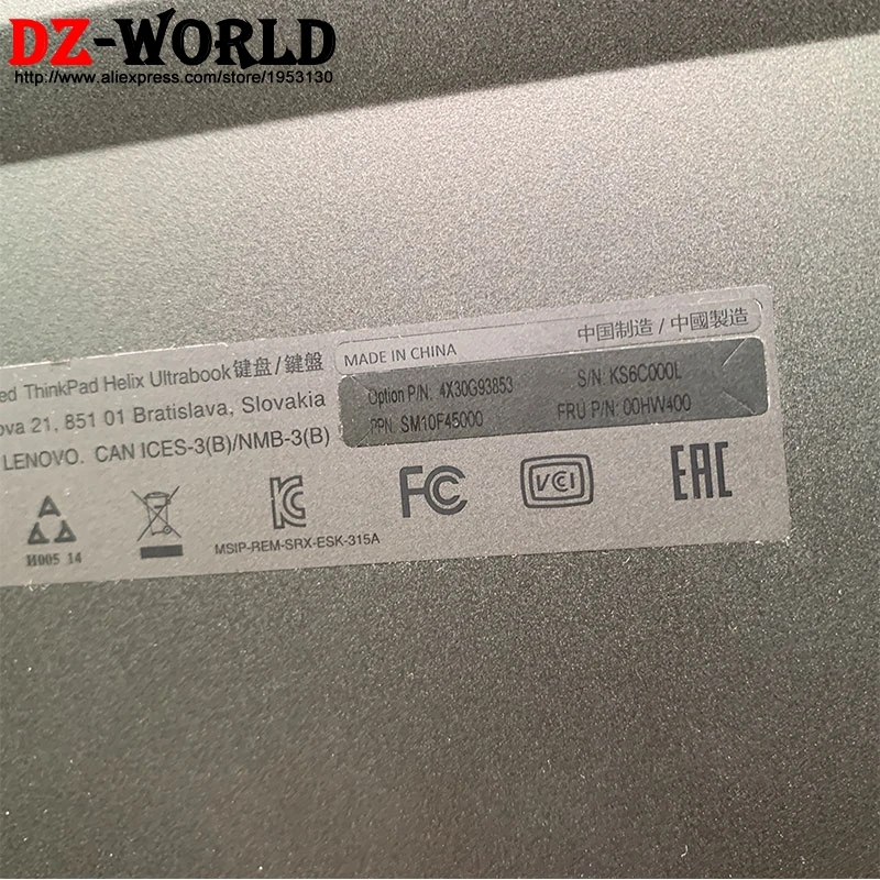 Новый оригинальный американский английский док-клавиатура для Lenovo Thinkpad Helix 2nd Gen
