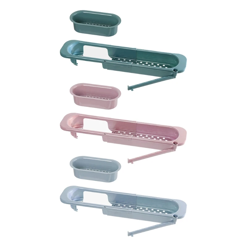 Кухонная телескопическая стойка для раковины полка слива губки расширяемая