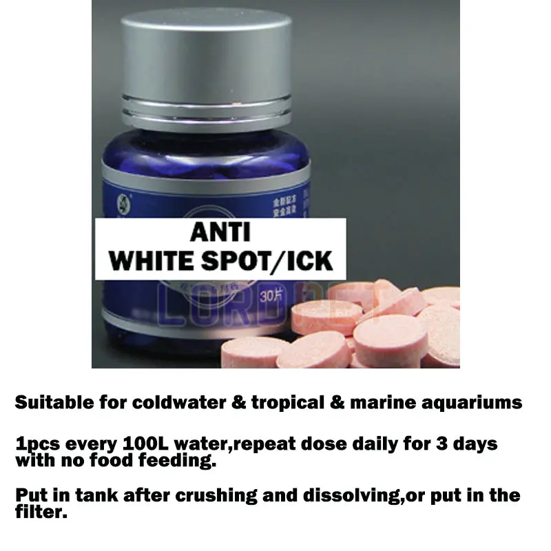 anti white spot 30 шт., очиститель аквариума для рыб, лекарство для аквариума, лекарство широкого спектра, обычные лекарственные препараты, базовые медицинские таблетки, белое пятно - Color: anti white spot