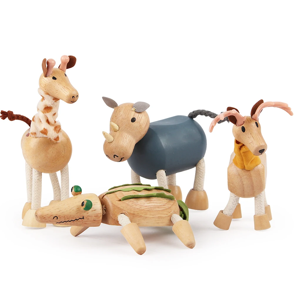 Оригинальный настоящий зоопарк джунгли Животные фермы модель серии 2 петух коза