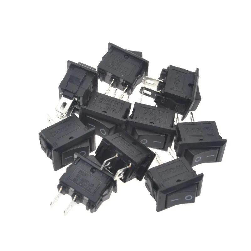 10 шт./лот 10*15 мм SPST 2PIN вкл/выкл G130 лодка кулисный переключатель 3A/250 в автомобиль приборная панель грузовик RV ATV дома