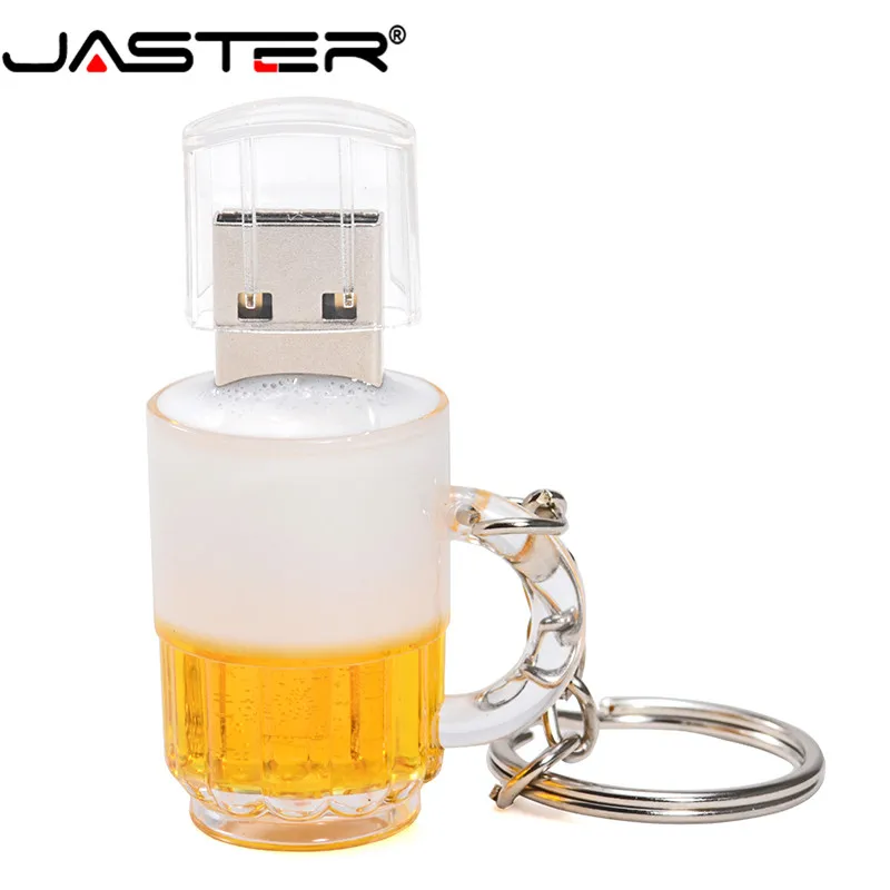 JASTER Горячая Мода креативный мультфильм USB флеш-накопитель 2,0 4 ГБ/8 ГБ/16 ГБ/32 ГБ/64 Гб пивная кружка usb карта памяти