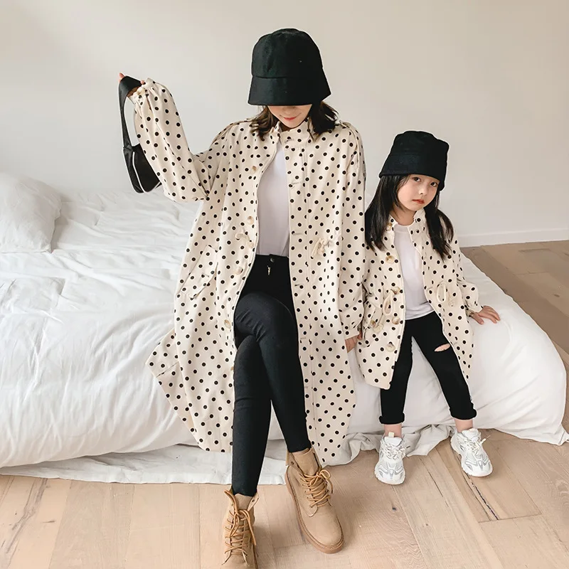 Одинаковая одежда для мамы и дочки пальто средней длины осенняя 2020 новый стиль