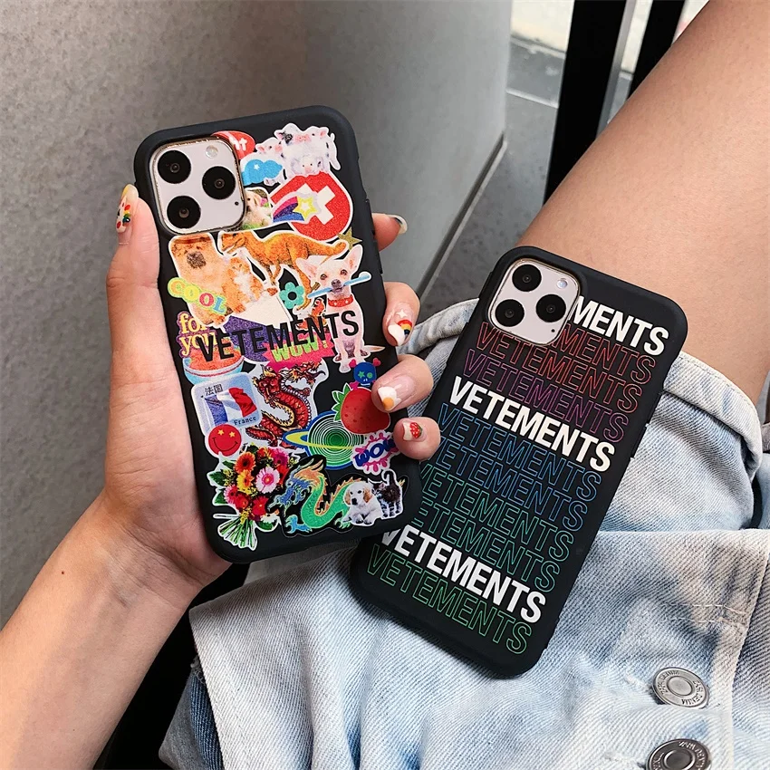 Французский бренд Vetementse простой чехол для телефона с буквами iPhone 12 11 Pro X XR XS MAX SE 2020
