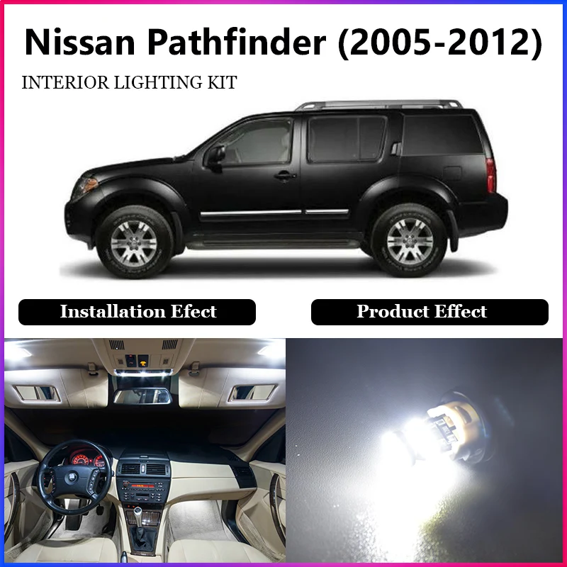 

ShinMan 11x Map Dome Light LED CAR Light Car LED Interior Car lighting For Nissan Pathfinder 2005-2012 LED Interior Light kit
