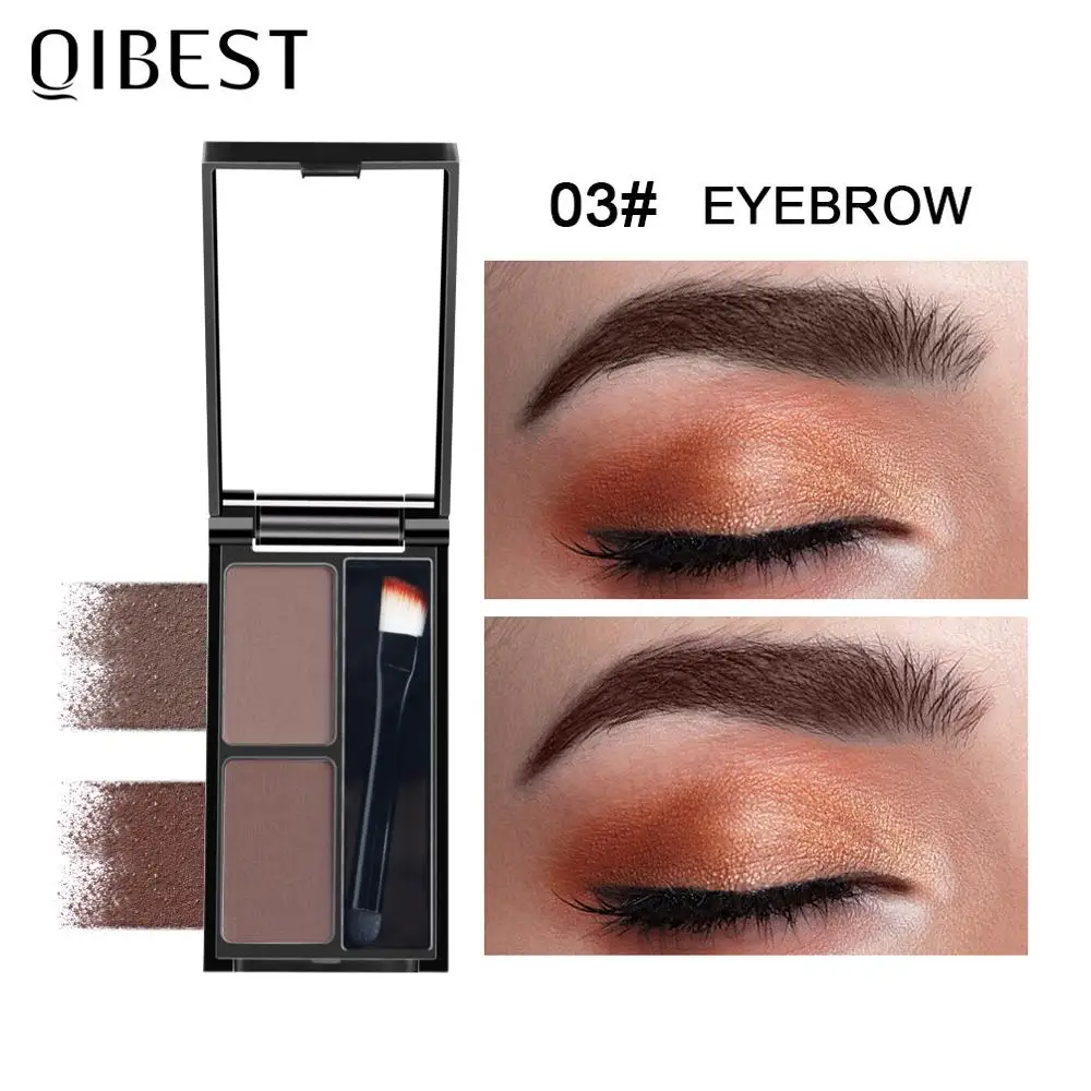 

QIBEST Eyebrow Powder Palette 5 Colors 3D Waterproof Eyebrows Enhancer With Brush Mirror Box Professional Eyes Makeup Cosmetics