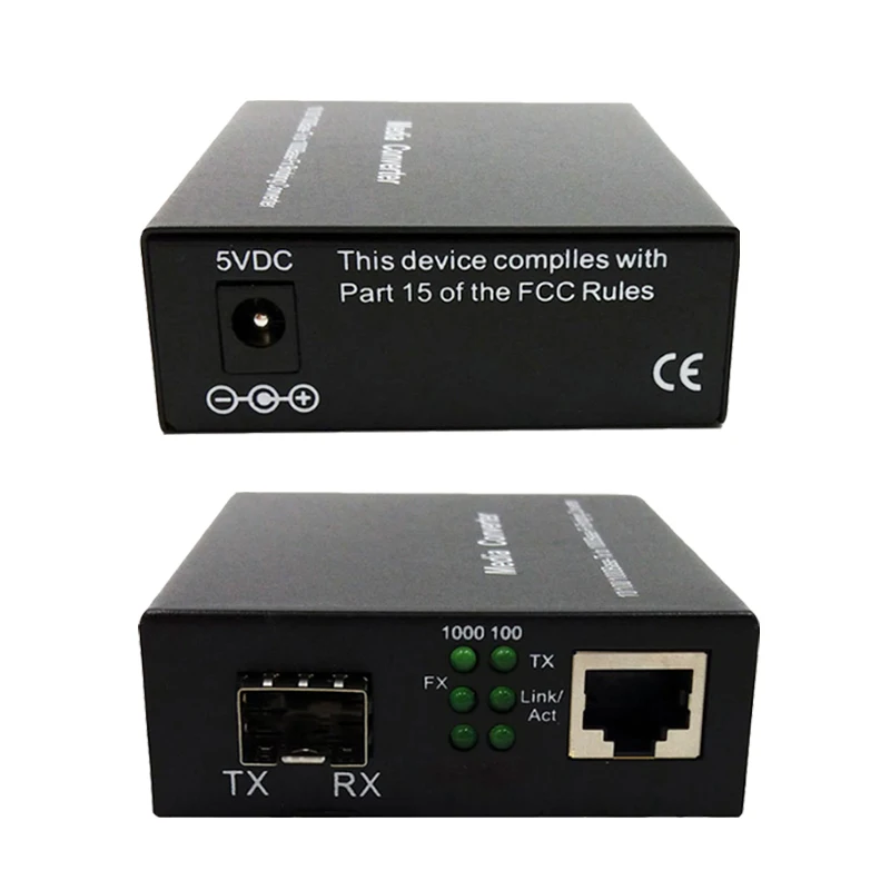 

1pcs/lot Gigabit Ethernet Media Converter, RJ45 to 1000Mbps SingleMode SC Fiber sfp port GPON/OLT media converter/transceiver