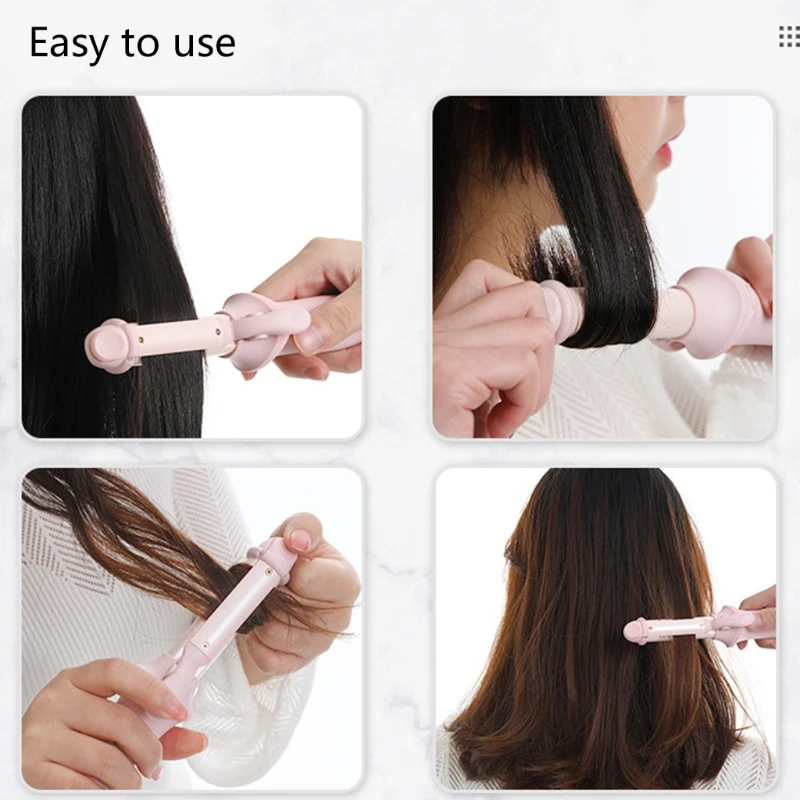 

2 in 1 Straightener Curler Ceramic Coating Curling Wand Anti-Scald Adjustable Temperature Professional Hair Straightener