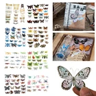 40 наклеек-бабочек для скрапбукинга, журнала, игрушек, растений, декора, альбом сделай сам, декоративные наклейки из материала для планировщика