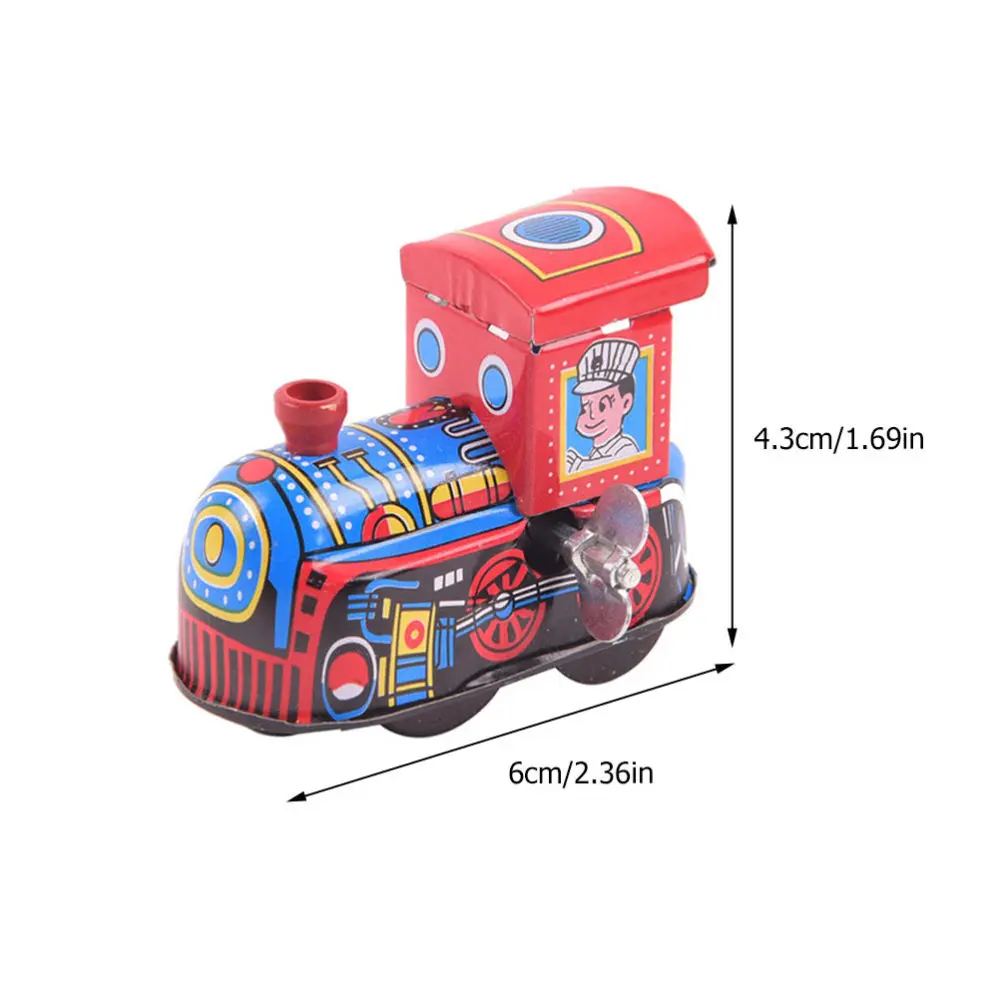 

Kids Tinplate Train Children Wind-up Playing Toys Classic Clockwork