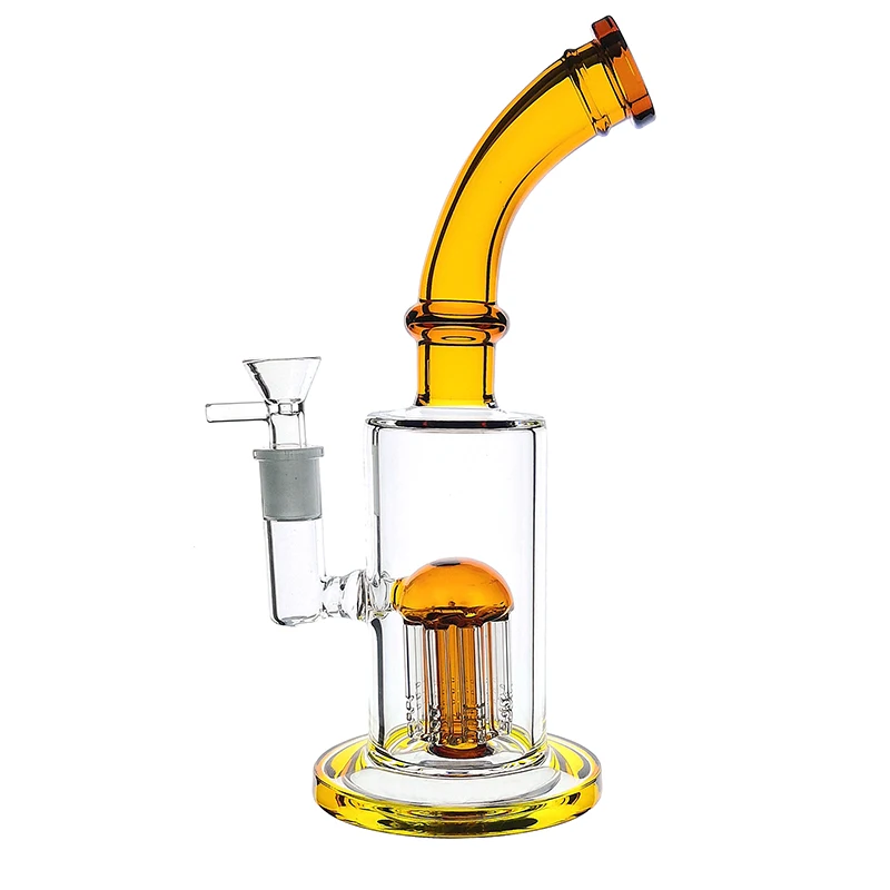 

9.6" Thick Glass Water Hookah (525g) With 8 Arm Tree Percolator,Smoking Filter Pipe Recycler 14mm Bowl Waterpipe Dab Oil Rigs