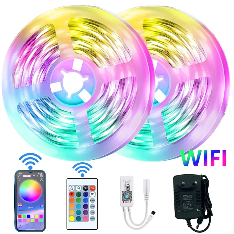 Led Strip Lights RGB 5050 WIFI Smart Led Light Strips Music Color Changing LED Lights App Control Led Lights for Bedroom Party