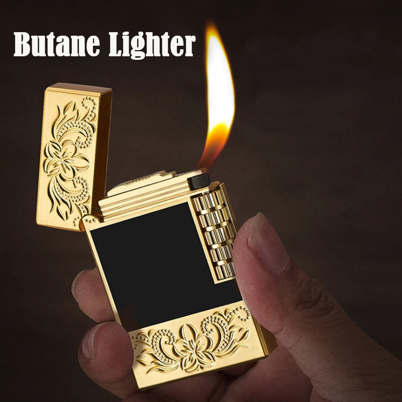 

Vintage Gas Torch Lighter Zinc Alloy Refillable Butane Kitchen Lighter Gadgets For Men Dropship Suppliers Men's Gift