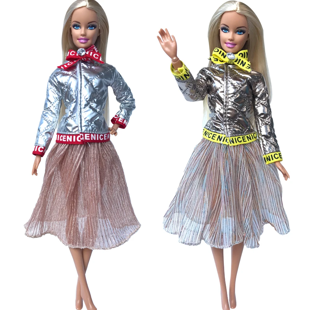 NK 2 шт./компл. кукла платье для Барби аксессуары куклы повседневная одежда наряд