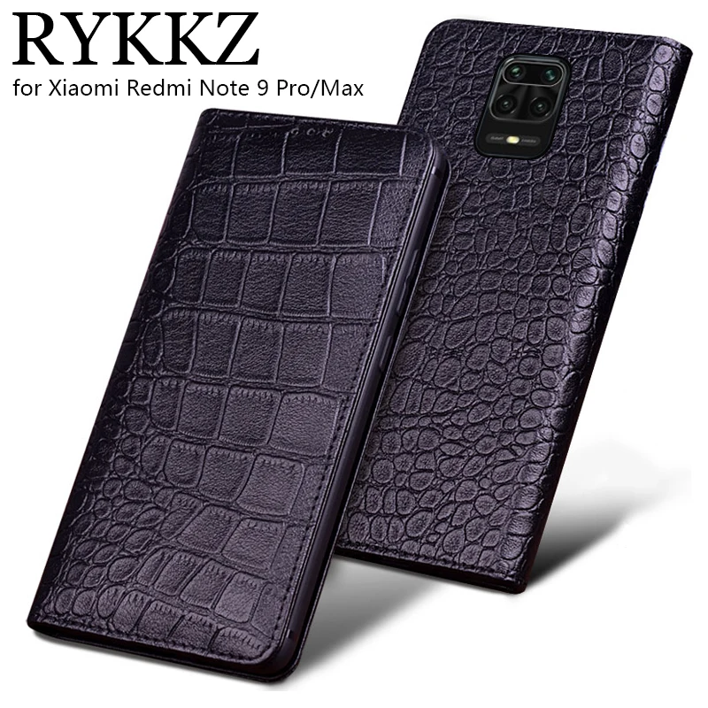

For Xiaomi Redmi Note 9 Pro Max Case Genuine Leather Flip Cover For Redmi Note 9 Case Handmake Mobile Phone Case For Note9