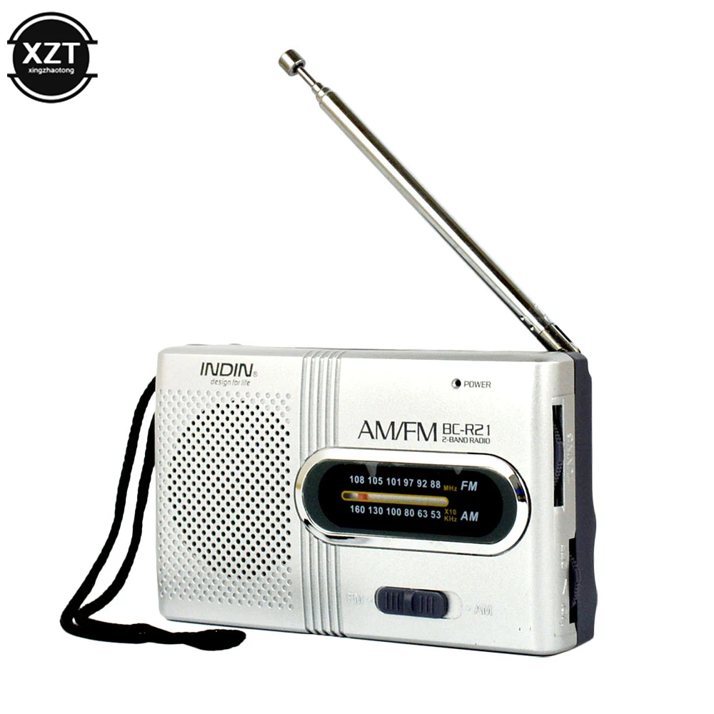 1PC NEW Portable Mini Radio Handheld Dual Band AM FM Music Player Speaker with Telescopic Antenna Outdoor Radio Stereo