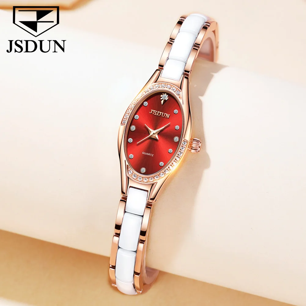 

Женские наручные часы с браслетом, Кварцевые водонепроницаемые часы из керамики, в швейцарском стиле