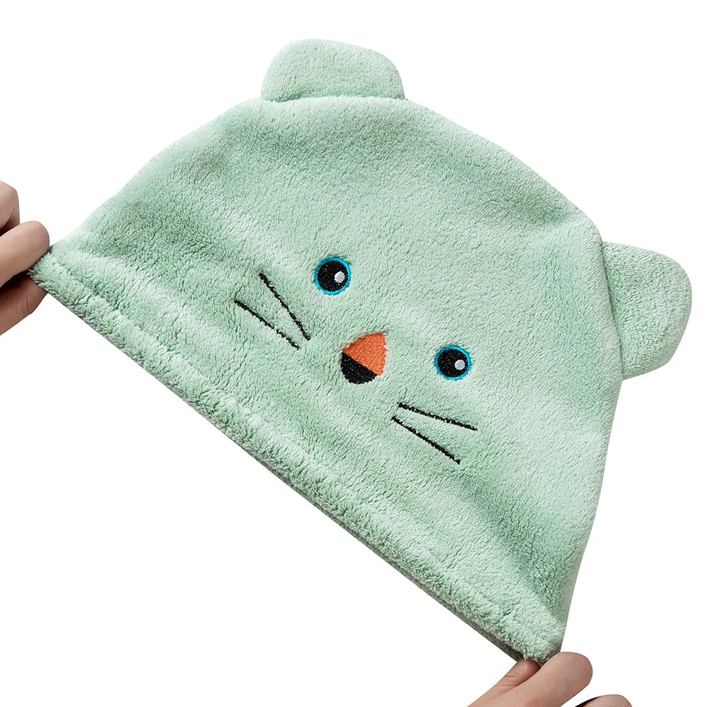 Ouneed колпачок фен для волос из Корал-флиса с рисунком медведя-шапочка микрофибры