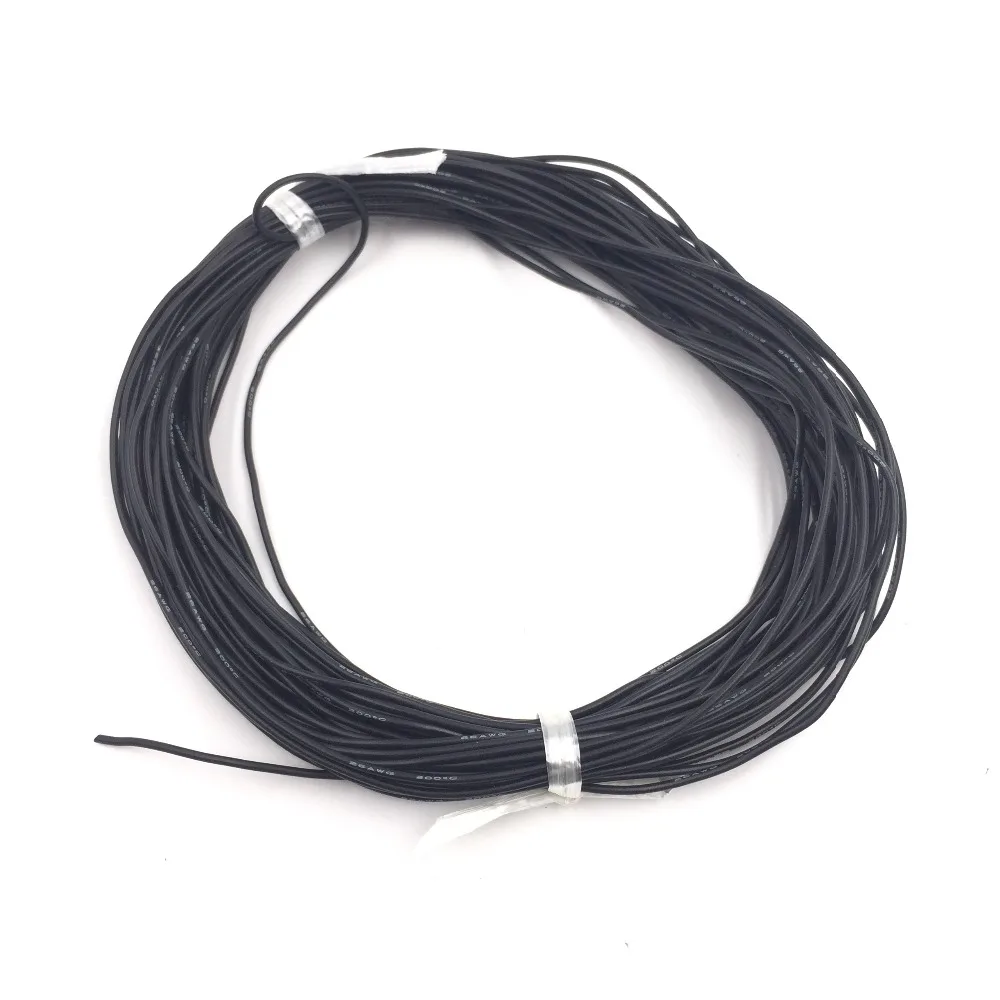 5 м/лот 22AWG силиконовый провод Ультра гибкая тестовая линия Силикагель кабель высокая температура провода мягкая Луженая Медь модель проводника