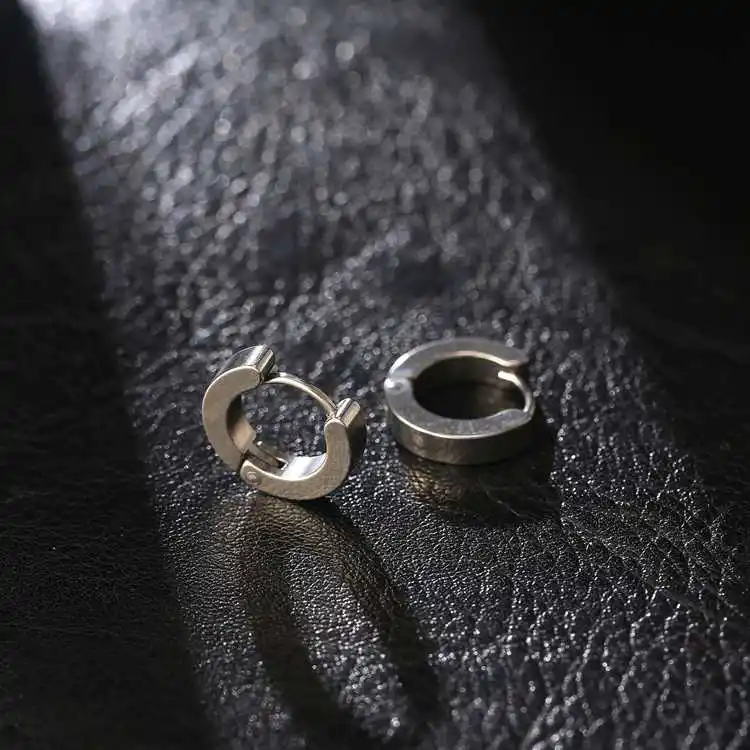 Антиаллергические серьги панк стиль из нержавеющей стали модные мужские и