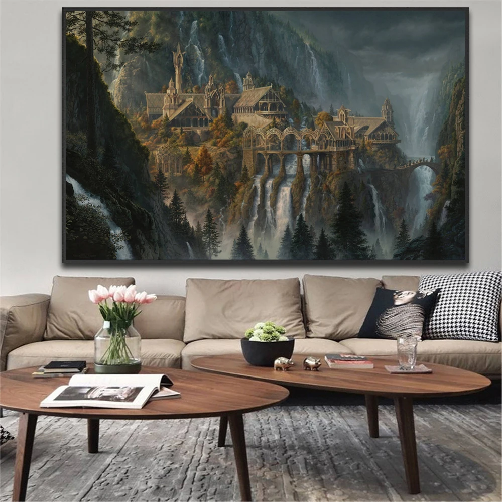 

Classical Landscape Posters Canvas Print Poster Wall Art Paintings Pictures for Modern Home Living Room Decoration