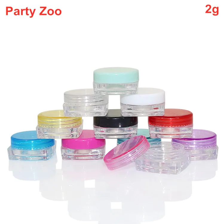 1000X2g PS квадратная банка для крема косметический контейнер образцов чехол дисплея