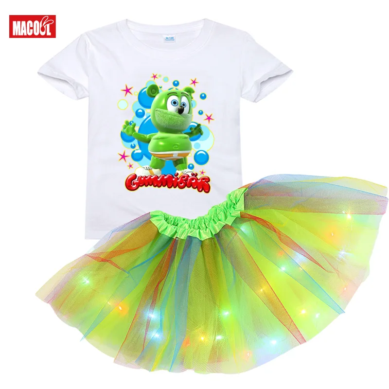 Rainbow Tutu Dress for Girls Clothing Set Summer Birthday Outfit Girls Toddler Baby Skirt Set Party Princess Summer Clothes Kids