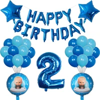 38pcs 30 inch number foil balloons boss baby balloon baby shower 1 2 3 4 5 6st birthday party decoration cartoon helium globos