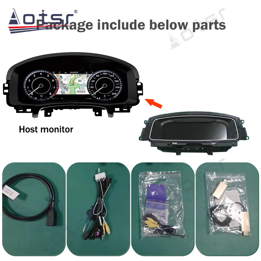 for vw b8 passat cc golf 7 gti variant car lcd instrument panel replacement dashboard digital dashboard panel car virtual linux free global shipping